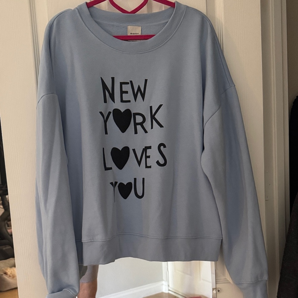 Anthropologie Light Blue Crew Neck Sweatshirt